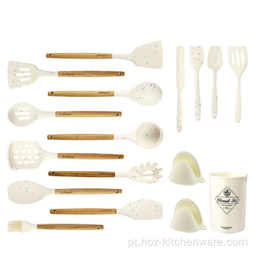 Utensílios de cozinha define utensílios de cozinha de silicone